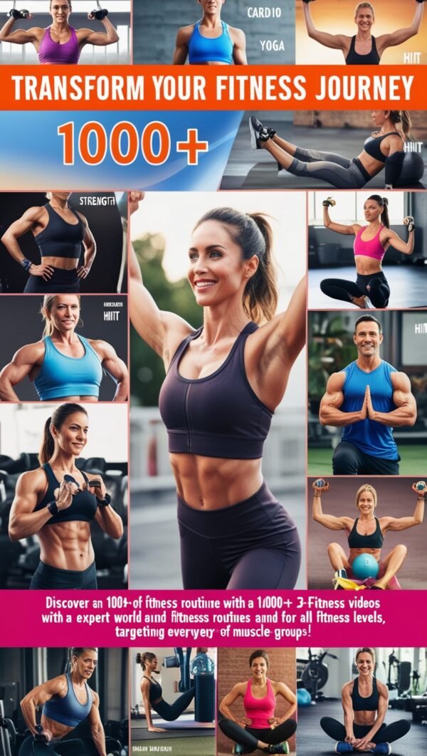 1000+ High-Quality Fitness Workout Videos product