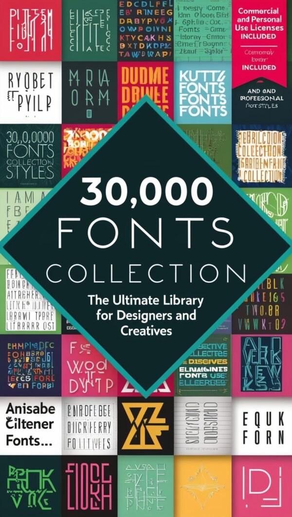 30,000 Fonts Collection product