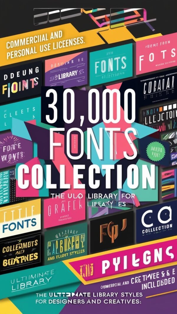 30,000 Fonts Collection product gallery