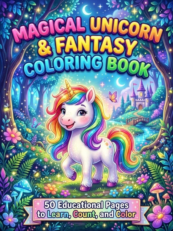 unicorn coloring book,