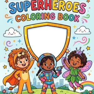 superhero coloring book for kids ages 5-9